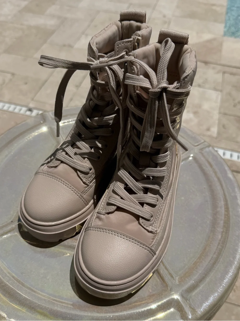 Zara girls lace up boots